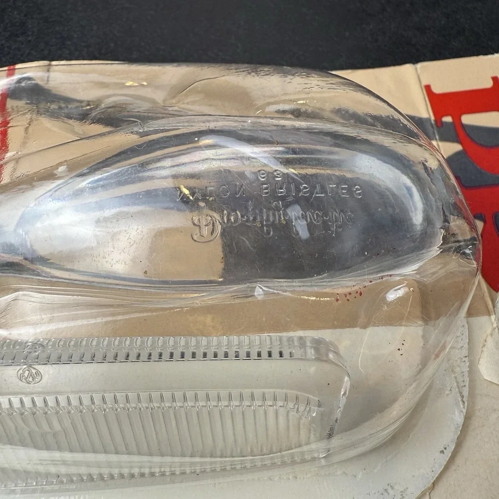 Vtg 2 Piece Jewelite Prophylactic Lucite Hairbrush Comb Set Nylon Bristles NIP‎
